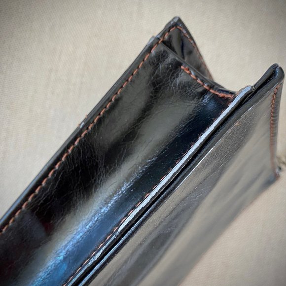 XOXO Small Black Vegan Leather Handbag with Strap - Picture 10 of 12